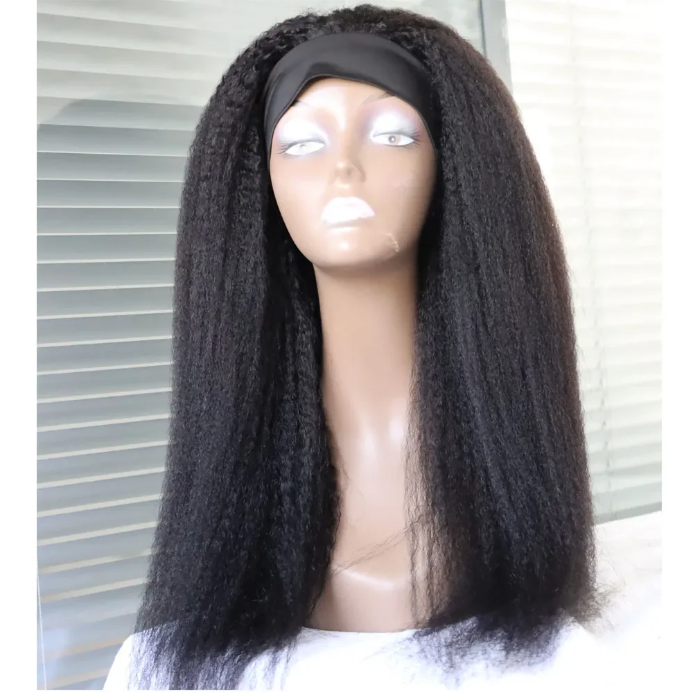 

24-дюймовый длинный бесклеевой странный прямой яки натуральный черный мягкий парик фронта шнурка 13x4 для женщин с волосами ребенка предварительно выщипанные ежедневно