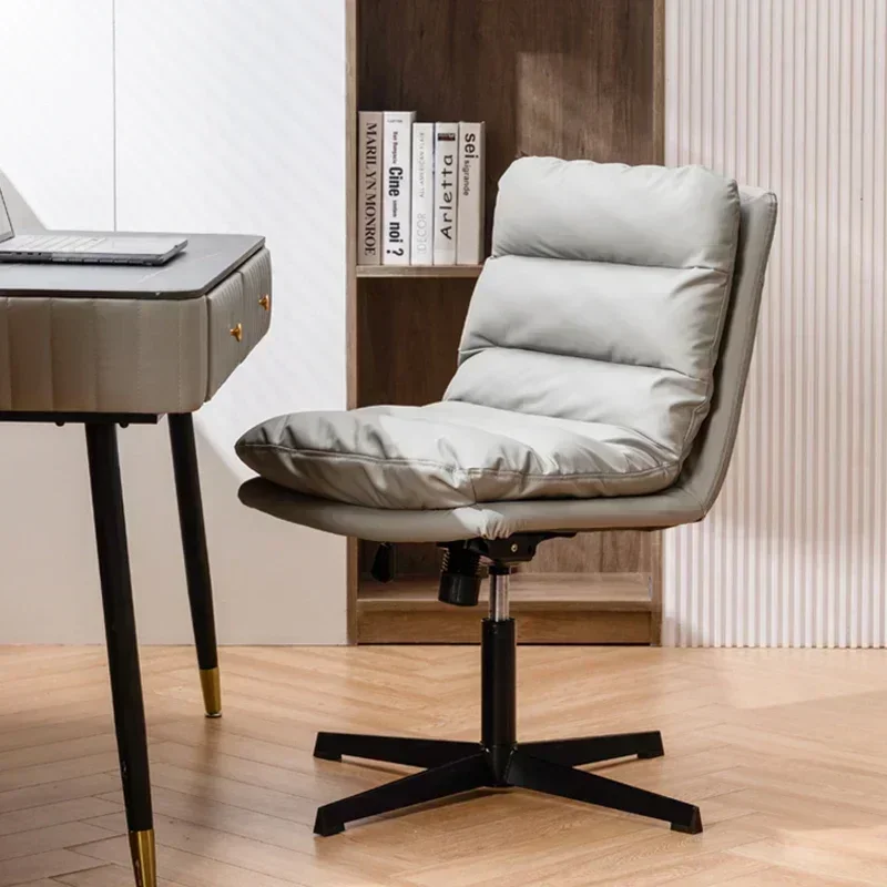 Executive Leather Modern Office Chair Back Cushion Soft Swivel Chair White Lounge Comfortable Silla Plegable Office Furnitures
