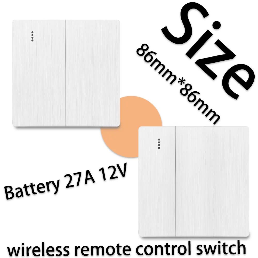 433MHz przełącznik bezprzewodowego pilota zdalnego sterowania 86 rozmiar Push przycisk Panel ścienny nadajnik 1 2 3 przełącznik schodowy lampka ze