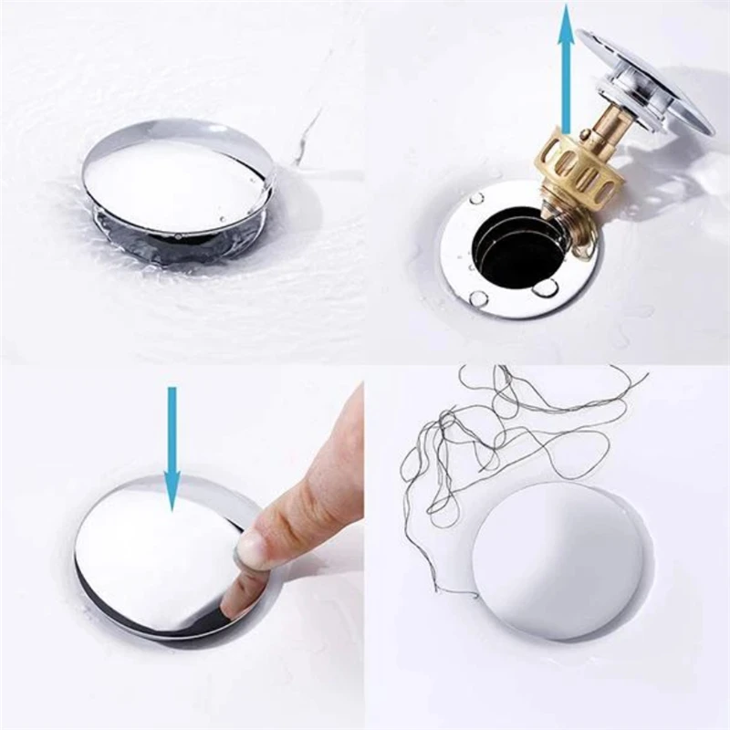 Universal Wash Basin Bounce Drain Filter Bathtub Kitchen Stopper Filter