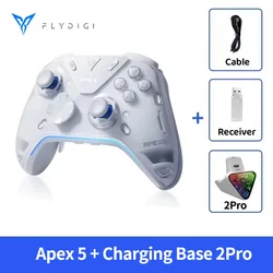 Flydigi apex 5 controller gamepad wireless gamepad for pc /Switch/Phone/TV/tablet computer,charging dock with Cool RGB screen