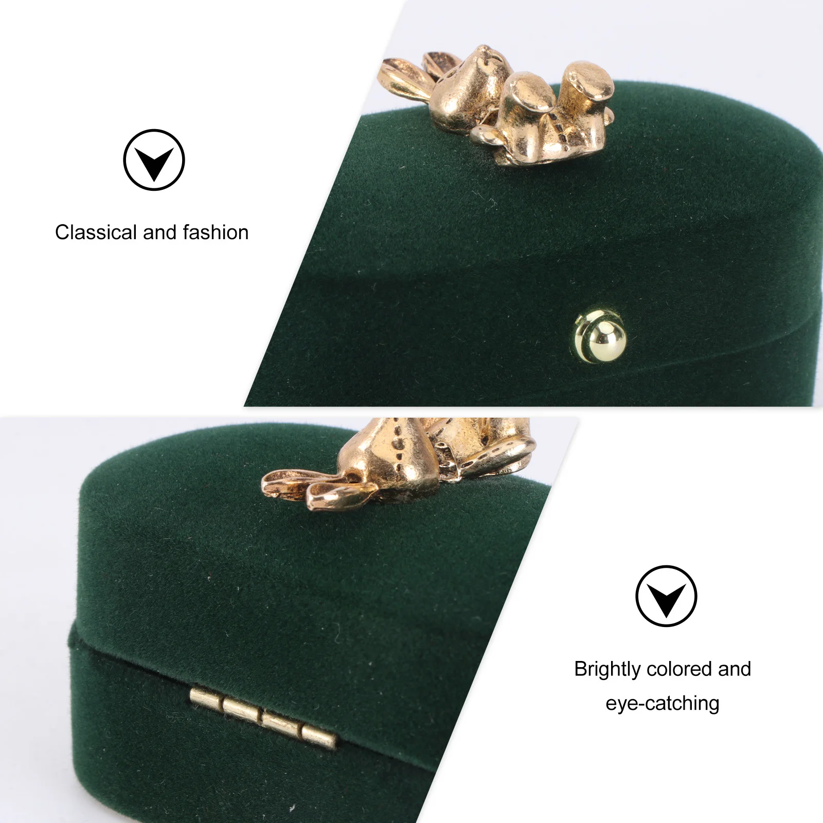 

1pc Vintage Ring Box Retro Jewelry Case For Wedding Engagement Gift Display Storage Container Elegant Durable Soft Touch