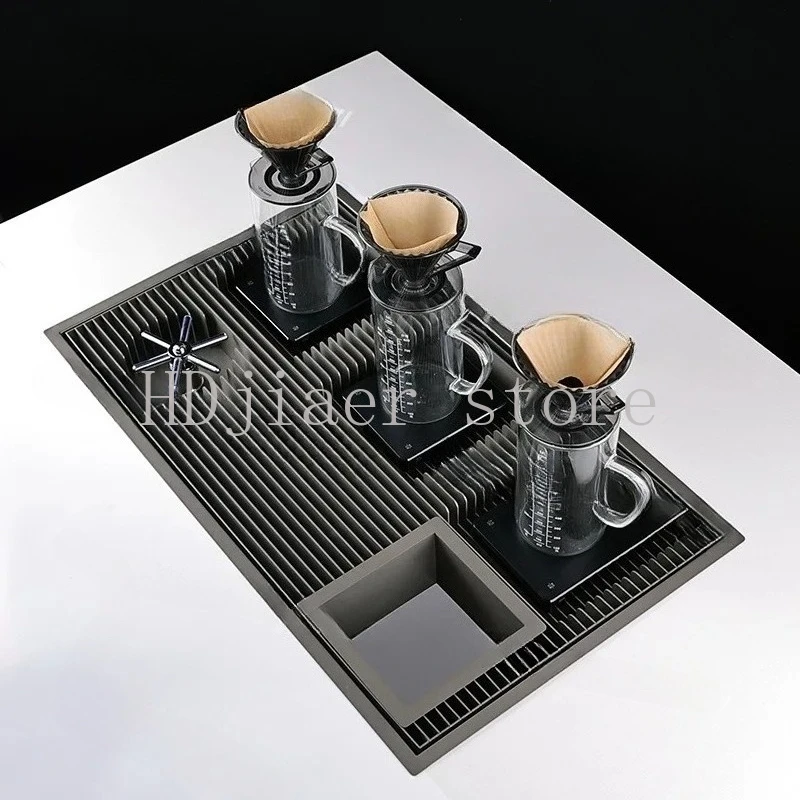 

Stainless Steel Hand Flushing Table – Embedded Filter Sink for Coffee Utensils, Tea Sets & Cup Rinsing