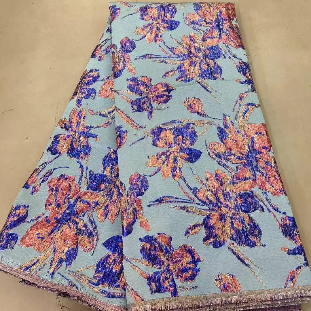 

2025 High Quality African Nigerian Tulle Lace Fabric Organza Guipure Party Dress Brocade Jacquard French Lace For Wedding RA168