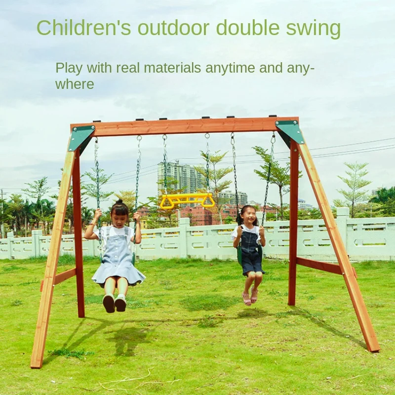 

Kindergarten swing outdoor courtyard children's garden terrace swing chair baby wooden homestay amusement equipment