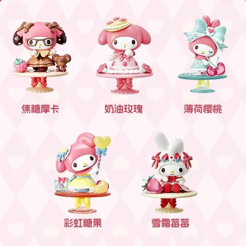 Miniso Sanrio meine Melodie Nachmittags tee Serie Blind Box handgemachte Modell Hobby Sammlung niedlichen Puppe Kawaii Dekoration Mädchen Geschenk Spielzeug