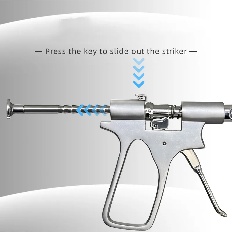 1 sztuk Dental Gun strzykawka ze stali nierdzewnej ilościowa prasa typ strzykawka chirurgia stomatologiczna instrumenty pielęgnacja jamy ustnej