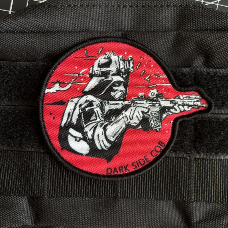 Black Samurai Tactical Patch Dark Side CQB Hook and Loop Woven Skywalker Patches Morale Badge Military Armband Backpack Sticker