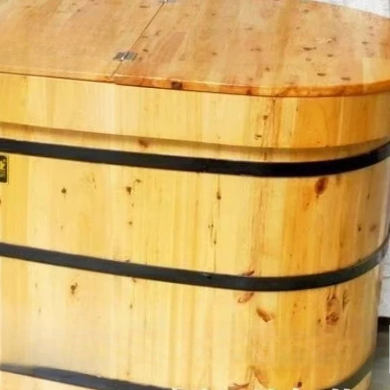 yjq  Cedar Bath Basin Adult Bath Tank Solid Wood Fumigation Barrel
