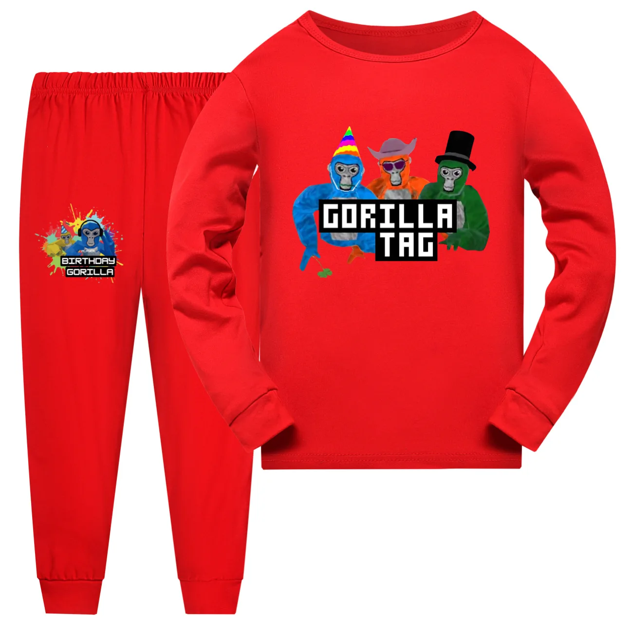 Gorilla Tag Clothes Kids Long Sleeve Pyjamas Toddler Girls Cartoon Pajama Sets Teenager Boys Autumn Sleepwear Children Nightwear