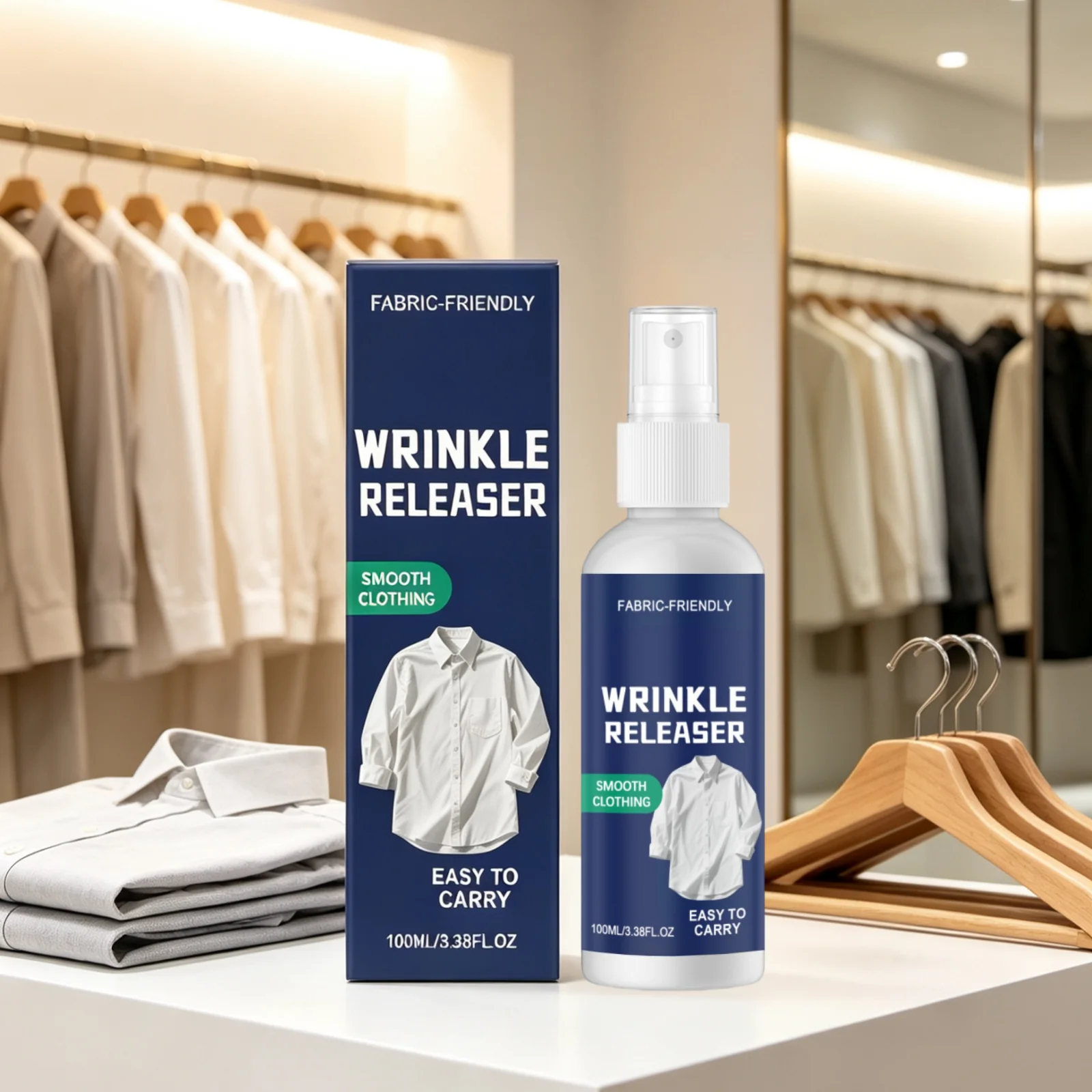 Wrinkle Releaser Spray No Ironing Cloth Reduce Static Electricity Clothing Smoothing Portable Quick Wrinkle Garment Care Spray