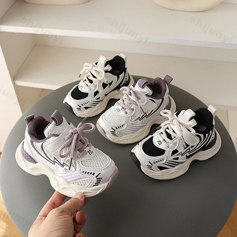 

Детские кроссовки, весенне-осенние дышащие кроссовки для бега на нескользящей мягкой подошве для мальчиков, уличная легкая удобная повседневная обувь для девочек