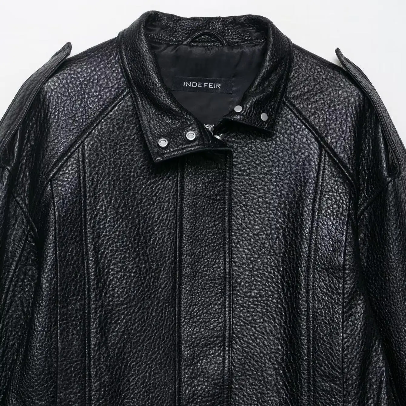 

Модная кожаная куртка в стиле ретро с узором личи, женская верхняя одежда, универсальная длинная повседневная одежда цвета свека, весенний сезон