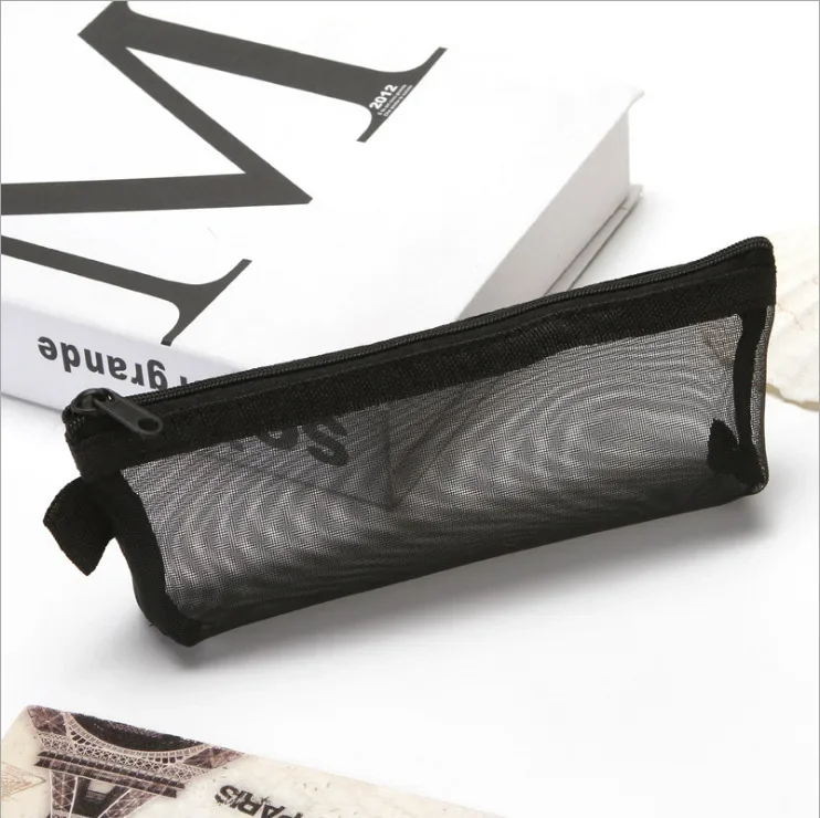Transparent Mesh Large-capacity Cute Storage Pencil Case for Student School Stationery