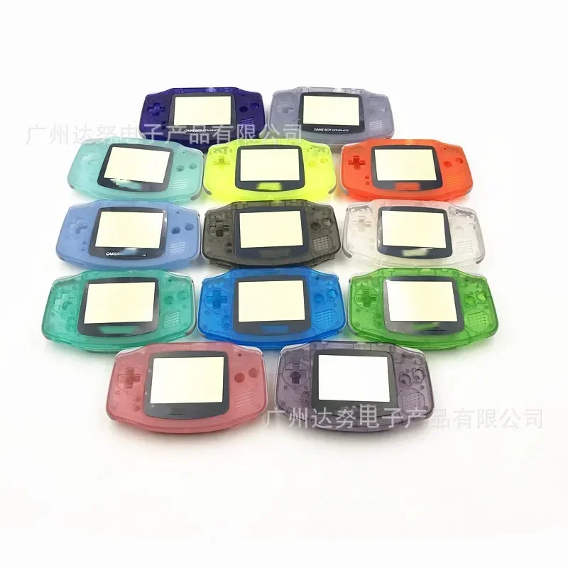 Carcaça completa para nintend gameboy gba, capa dura com substituição de lente de tela para console gameboy advance