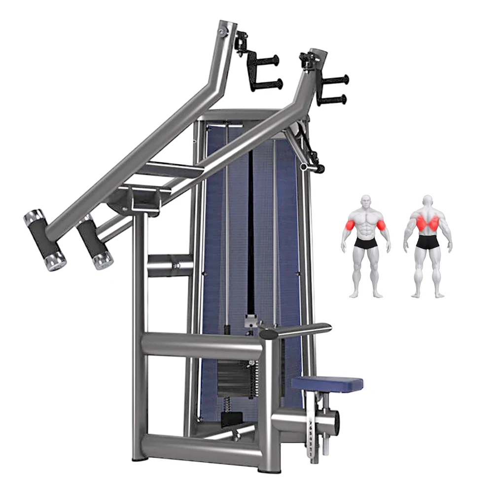 Commercial Fitness Equipment Front Lat Pulldown Machine Lateral Pull Down Machine Pin Loaded Equipment