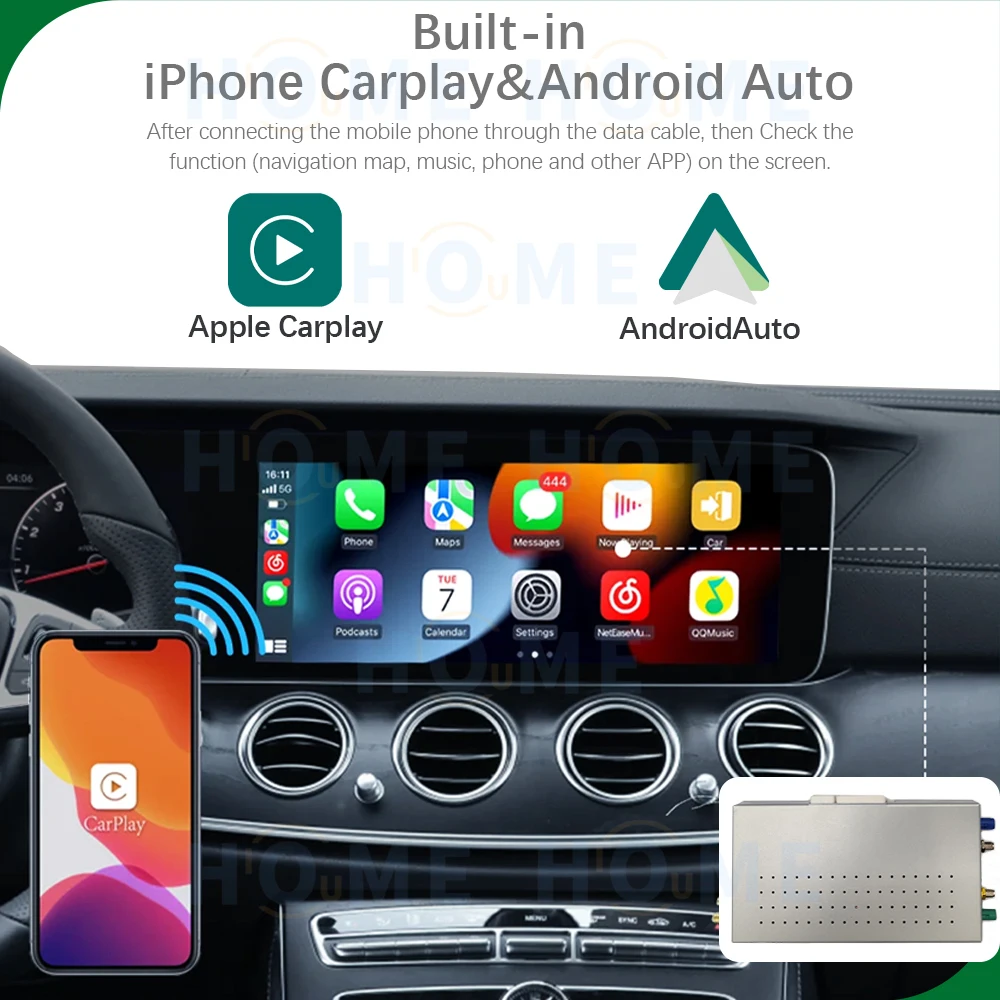 Автомобильный модуль NTG6.0 Android, беспроводной декодер Carplay для Mercedes Benz A B C E CLS GLE GLA GLC GLK ML S Class, GPS-навигация