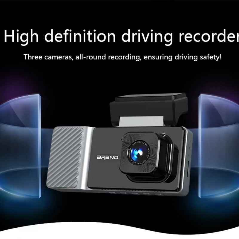 3Inch IPS Dash Cam car Dvr HD1080P 170Wide Angle Super Night Vision Mobile Internet Front Carbin Rear View 3lens Black Box