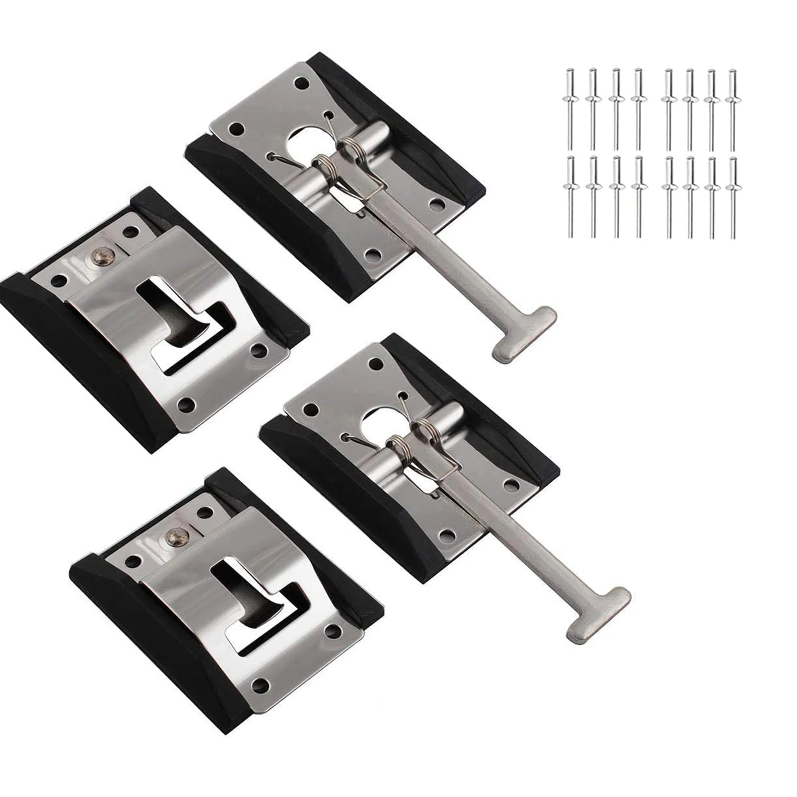 Caixyoco RV Door Latch Holder – 304 Stainless Steel T-Style Entry Door Catch For Campers, Trailers & Trucks (1 Pack, Screws Included)