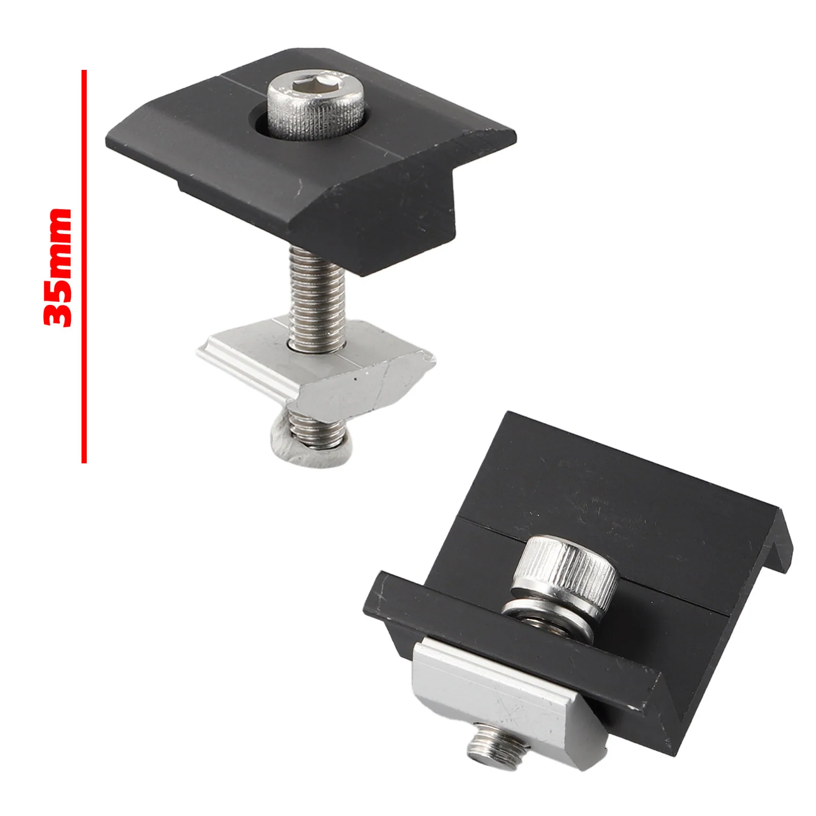 4/6/8 Set 30/35mm Solar Panel Photovoltaic Bracket Mounting Rail Kit PV Middle Clamp End Clamp Aluminium Profile Solar Module