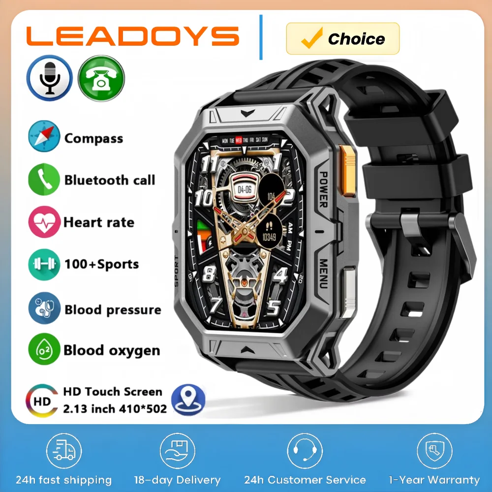 

LEADOYS 2025 New For Original Premium GPS Smart Watch Men Ultra HD Screen 1000MAH Battery BT Call 10ATM Waterproof Smart Bracele