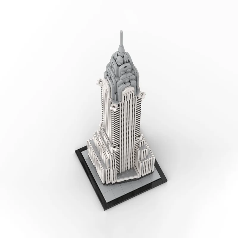 1210 قطعة MOC كرايسلر بناء 1 مقياس نموذج معمار كتل لعبة الهندسة المعمارية تجميع فكرة ذاتية الصنع هدايا عيد الميلاد عيد الميلاد #2