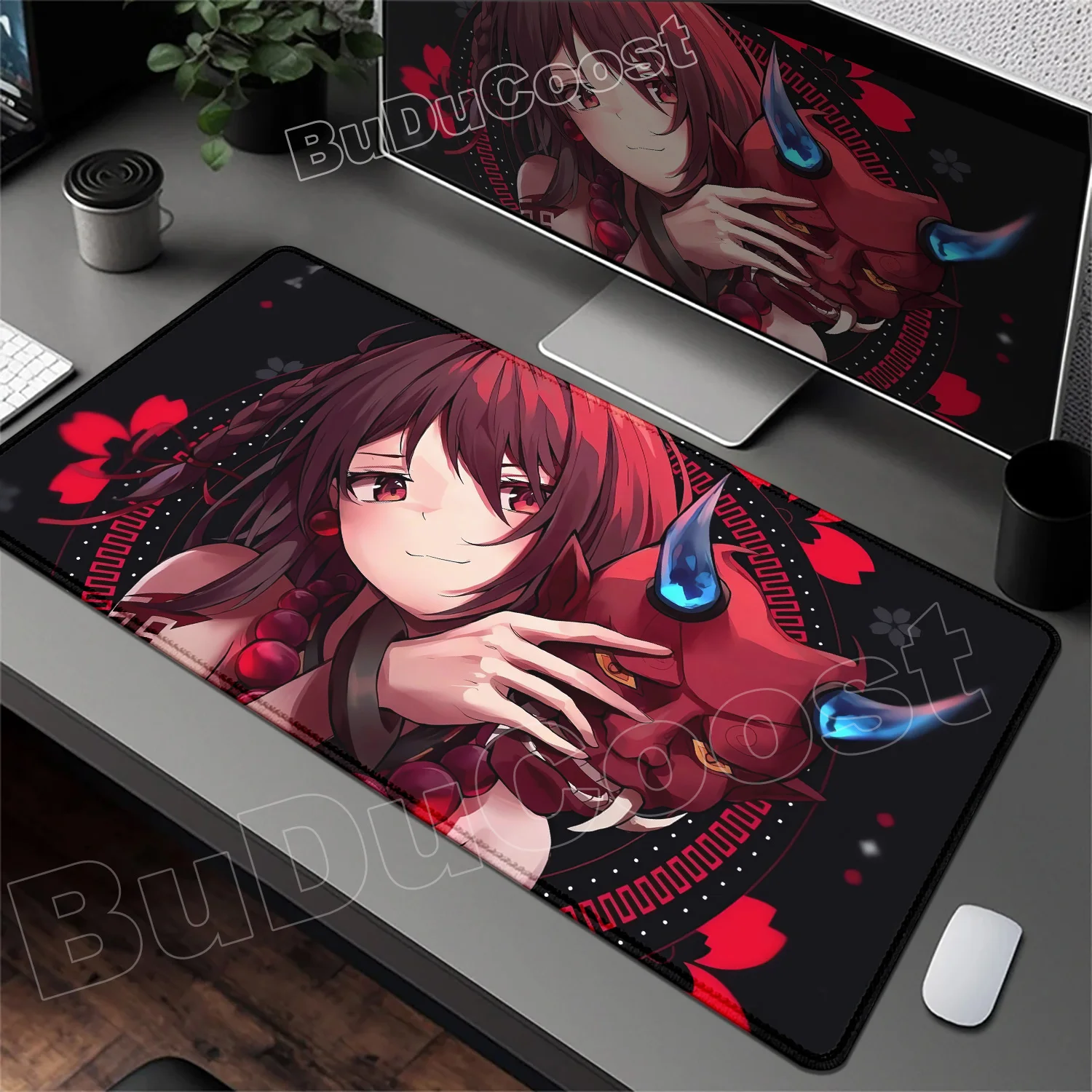 New Arrival YUKI AIM Anime Girl Mouse Mat Non-slip Large Mousepad ​Game E-sports Keyboard XXL 900x400 Mouse Pads Extend Desk Mat
