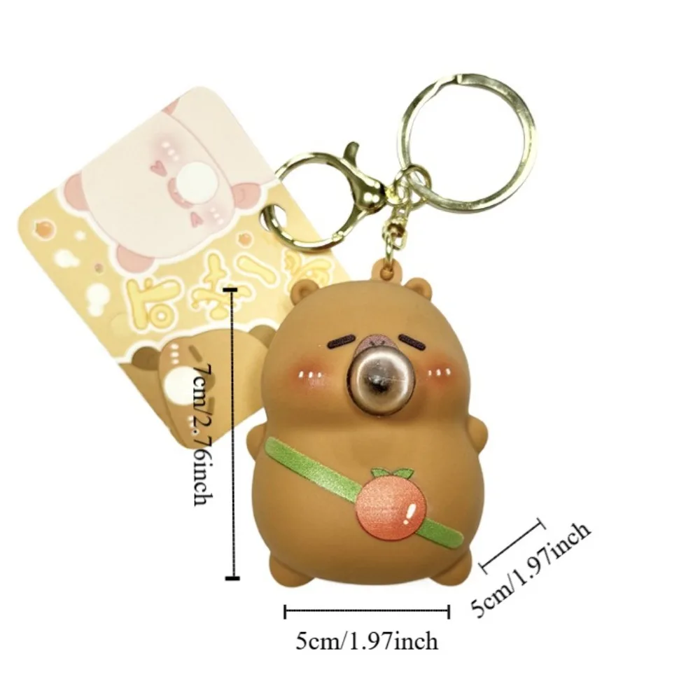 Capivara dos desenhos animados sílica gel chaveiro animal lento subindo squeeze brinquedo anti-stress alívio do estresse brinquedo lento rebote brinquedo