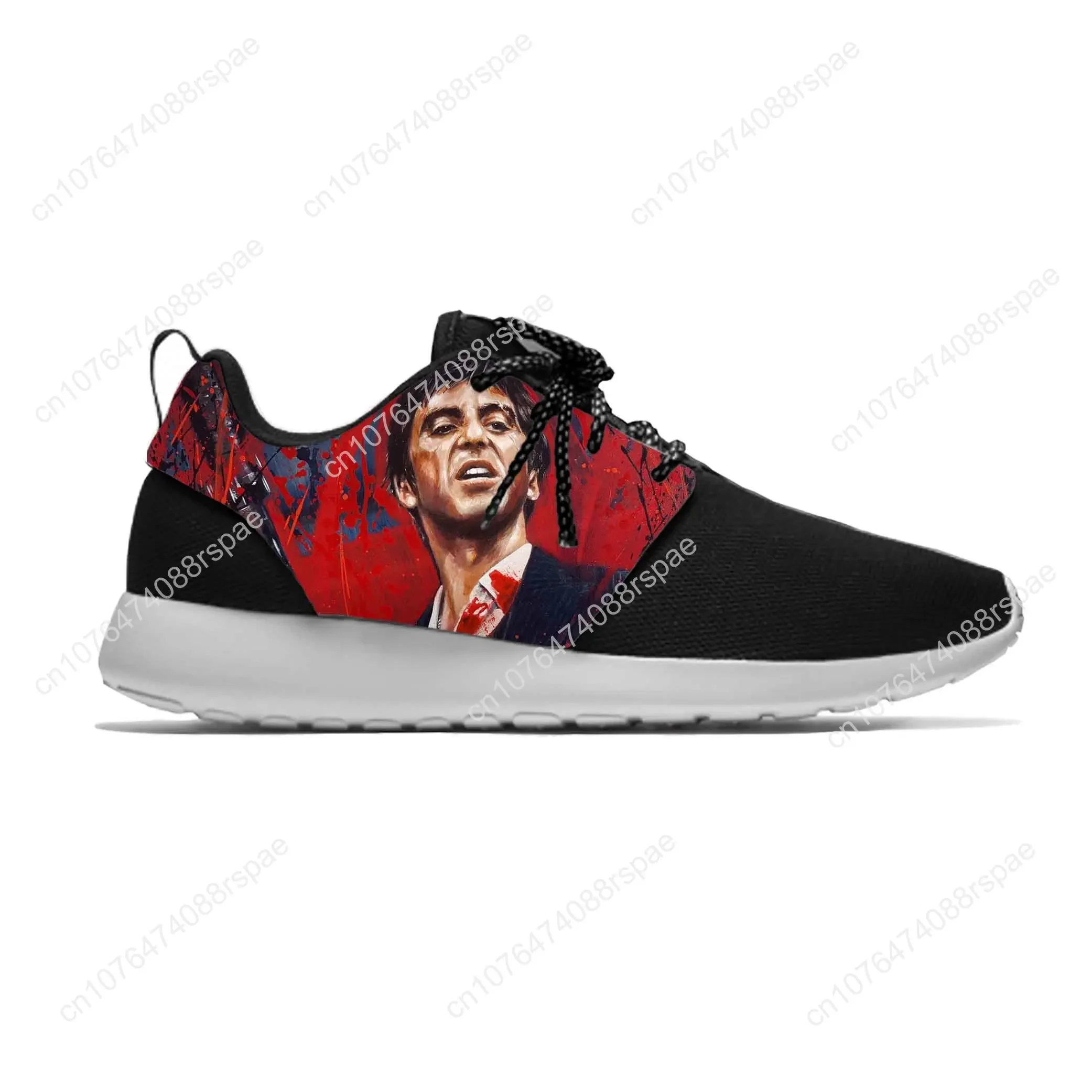 Scarface Tony Montana Film Anime Cartoon Mode Sport Hardloopschoenen Casual Ademend Lichtgewicht 3d Print Heren Dames Sneakers