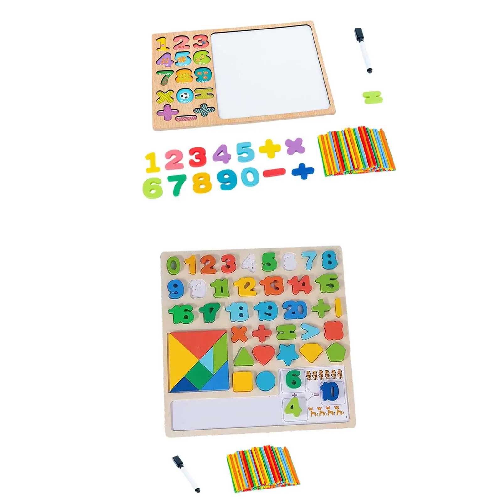 Wooden Puzzle Math Toy Montessori Toy for Children Kids Girls Boys Gift