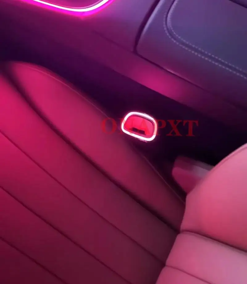 64 colors For Benz W205 X253 W213 W214 W206 X254 C GLC EQE CLS GT LED Decorative Lamp Ambient Light Safety Buckle Seat Belt