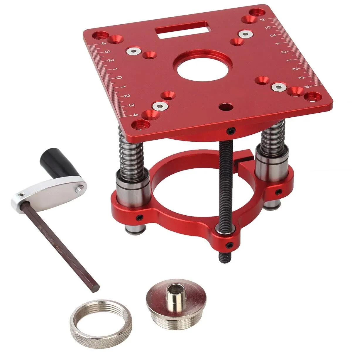 

Multifunctional Aluminium Router Table Insert Plate Woodworking Trimmer Electric Wood Milling Flip Plate for DIY Working Benche