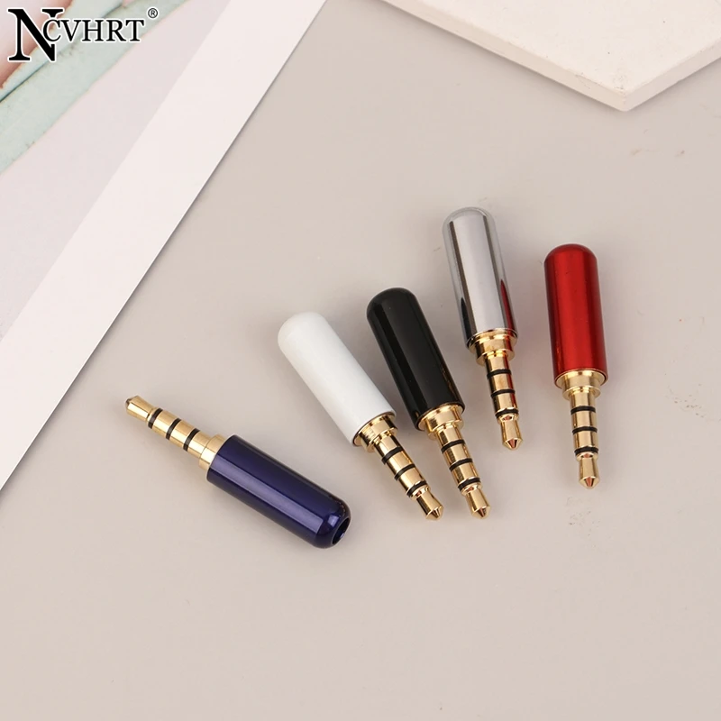 1pc 3.5 Mm Plug Audio Jack 4 Pole Gold Plated Earphone Adapter Socket For DIY Stereo Headset Headphone For Repair Parts