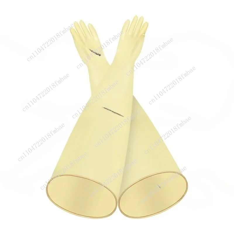 Acid and alkali resistant vacuum box special gloves flange scientific research experiment battery factory operation