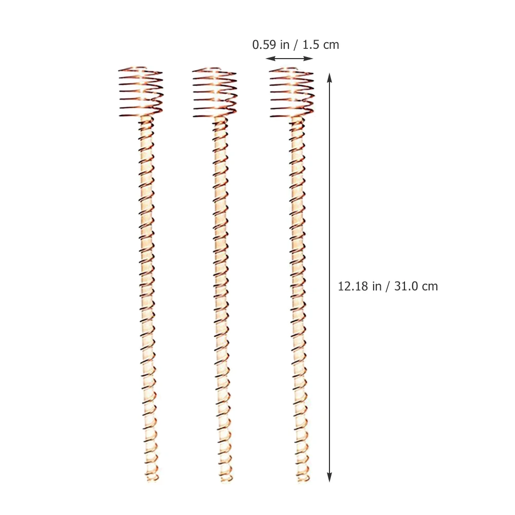 

3pcs Garden Antenna Copper Wire For Electroculture Plant Stakes Decorative Copper Wire For Gardening Supplies Pure Solid Coils