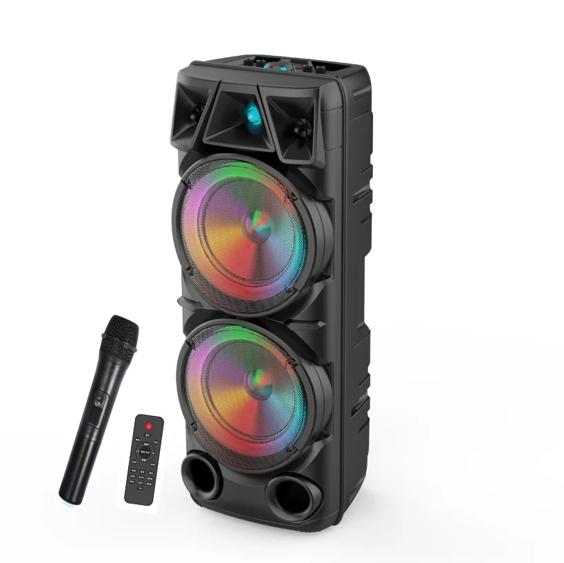 ZQS8210 Rechargeable Wireless Double 8 Inch 40W High-power Bluetooth Popular Music Sound System Portable Karaoke Speakers Box