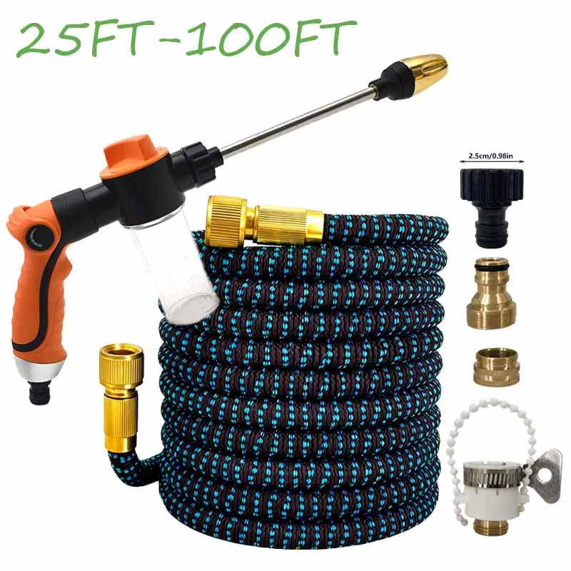 

Expandable And Extendable Garden Hose With Multifunctional Nozzle Car Wash Water Gun, Used For Courtyard Washing And Cleaning