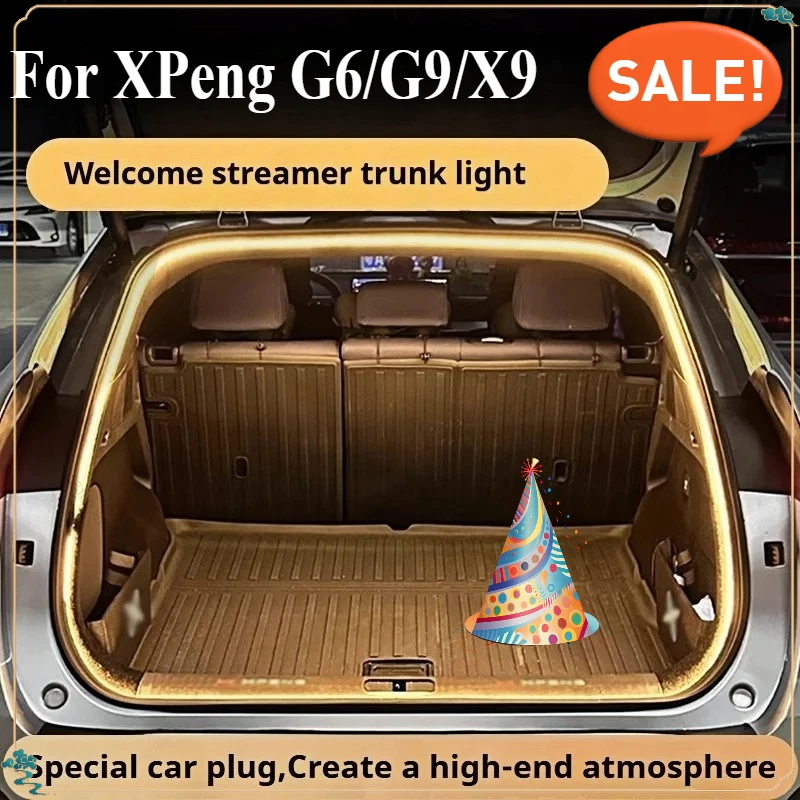 

For XPeng G6/G9/X9 2021-2024 2025 Dynamic Flowing Trunk LED Strip car trunk led light,High-Brightness LED,Tool-Free Installation