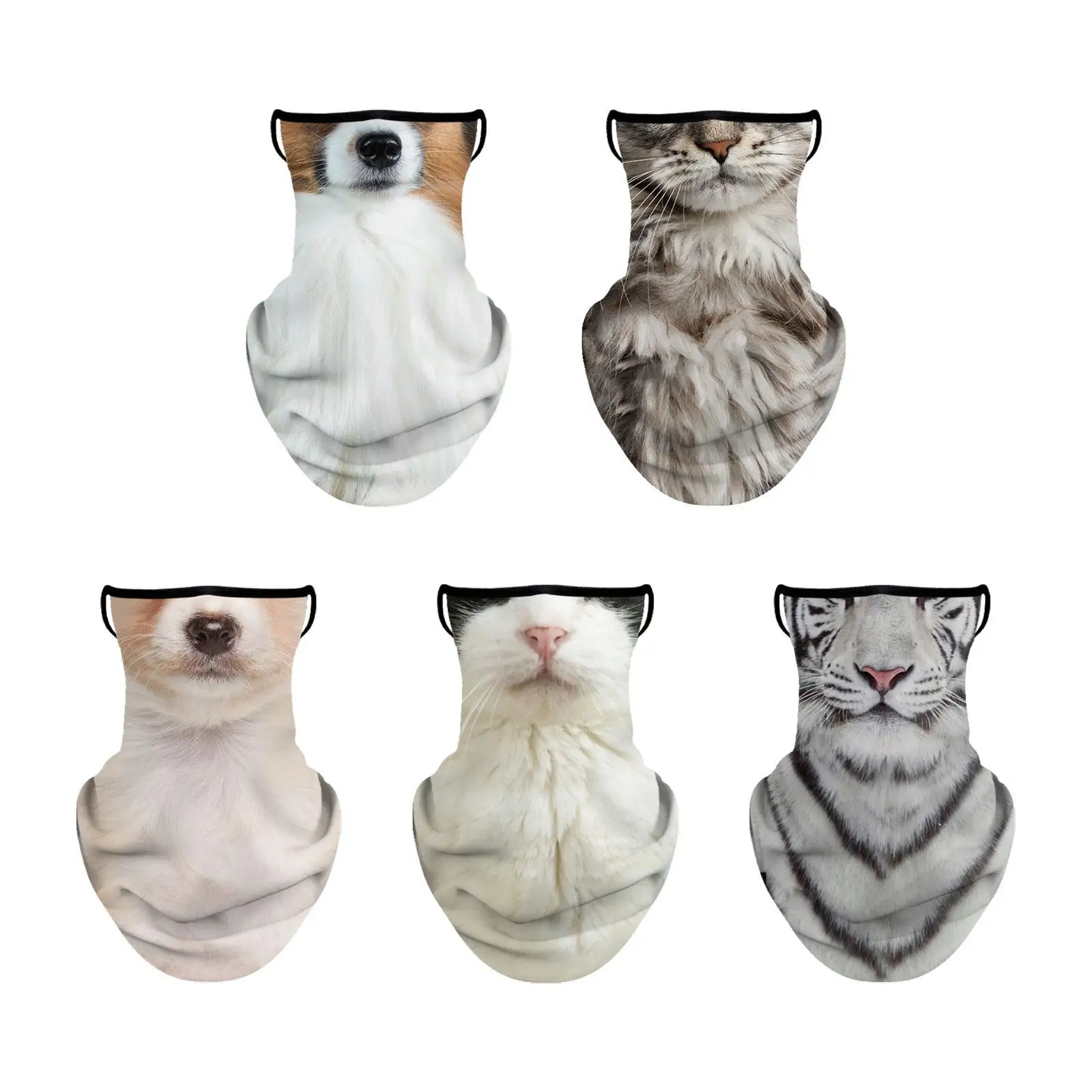 Neck Gaiter Face Mask Covering with Ear Loops Nose Mouth Neck Coverage for Running Fishing Biking Outdoor Activities Motorcycle