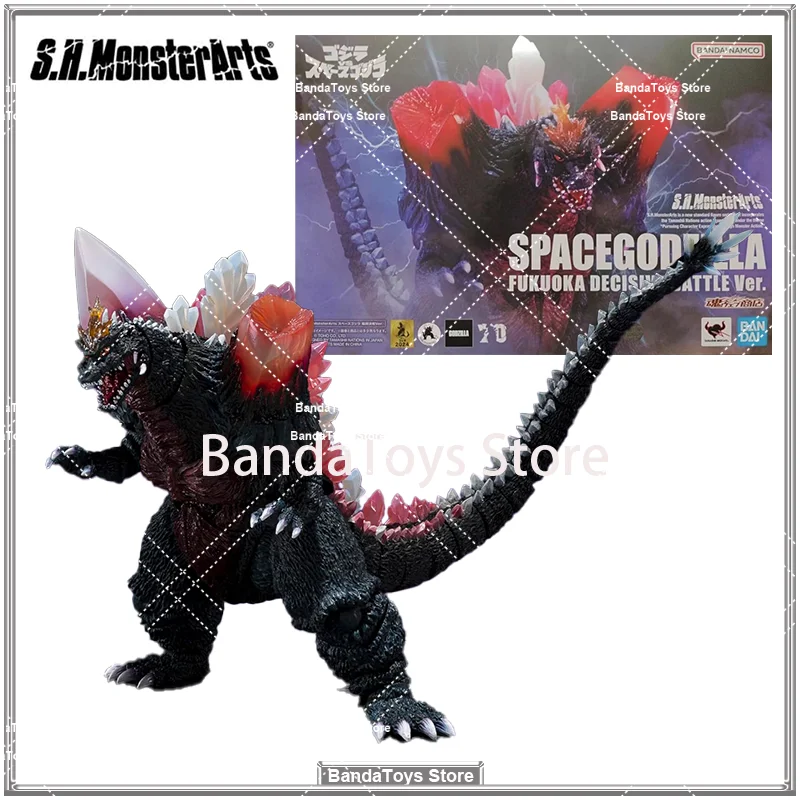 재고 오리지널 반다이 S.H.MonsterArts 고질라 대 스페이스고질라 스페이스고질라 후쿠오카 결의 전투 애니메이션 모델 장난감