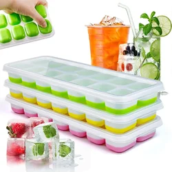 14 Grid Cube Tray Silicone Mold Square Ice Cube Tray Mold Ice Cube Maker Non-toxic Durable Bar Pub Wine Ice Blocks Maker