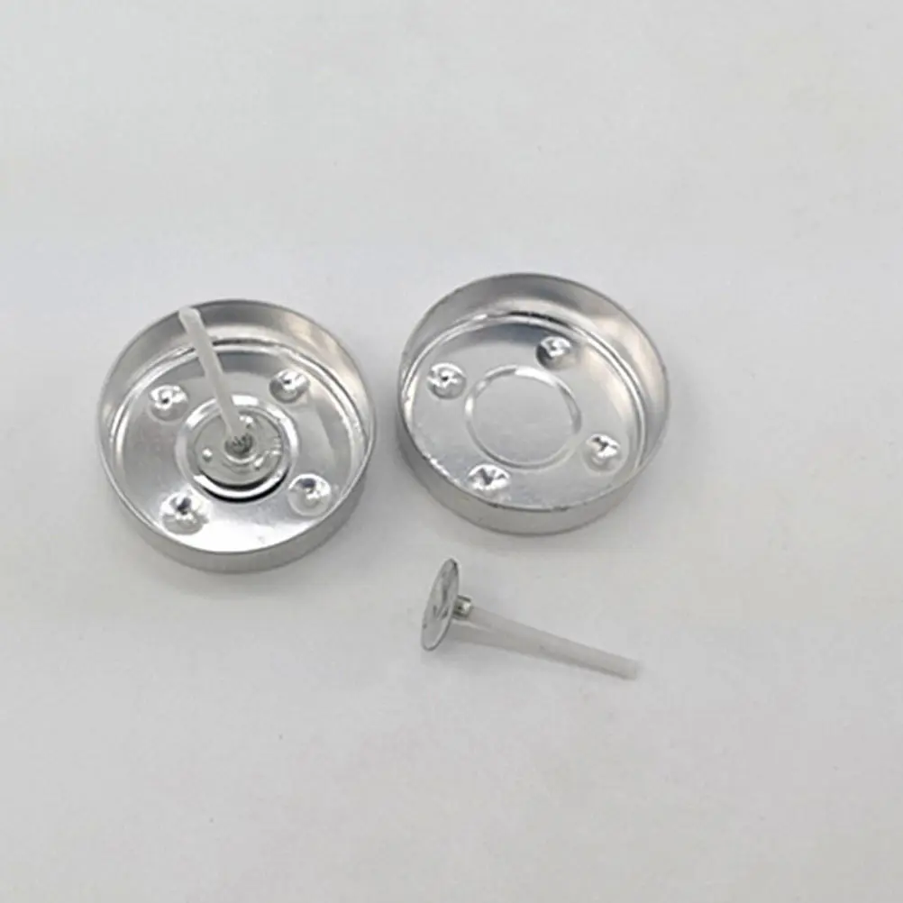 

50pcs Wax Base Round Aluminum Tray For Home Holders Modern Decor Desktop Ornament Living Room Wedding Party