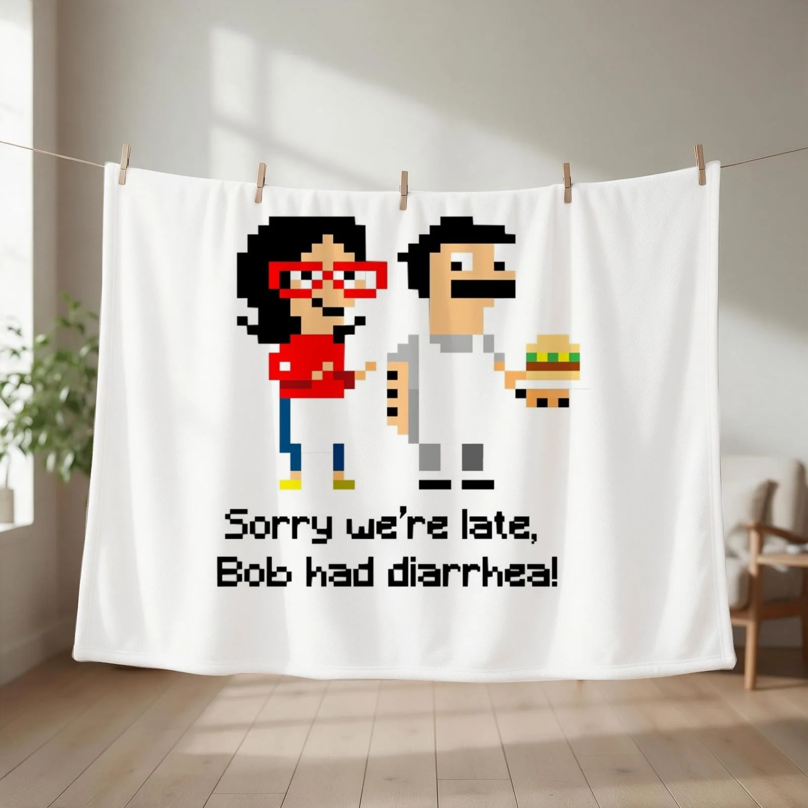 chasing live chicken - I want your nuggets! Throw Blanket couch cozy soft plush fuzzy picnic outdoor blanket