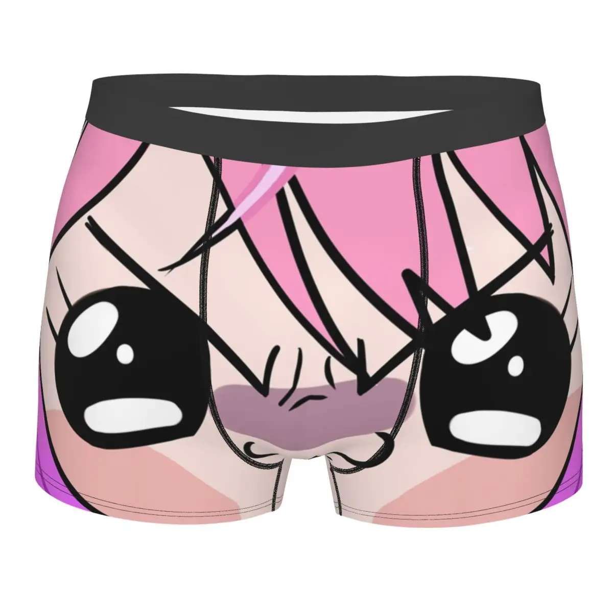 Male Fashion Genshin Impact Derpy Ramuda Face Underwear Boxer Briefs Men Breathbale Shorts Underpants