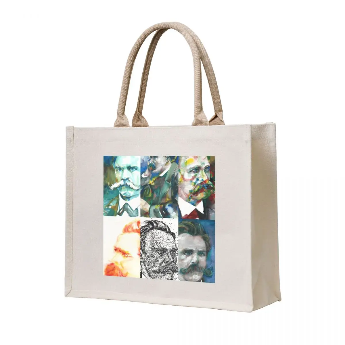 

SIX TIMES FRIEDRICH NIETZSCHE Tote Bag Beach bag tote bags aesthetic foldable reusable bag Cloth bags