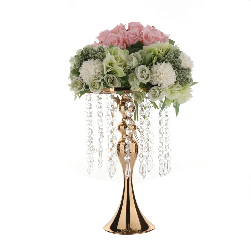 

Flowers Vases Wedding Decoration Candle Holders Road Lead Table Centerpiece Metal Stand Candlestick For Party Ornaments
