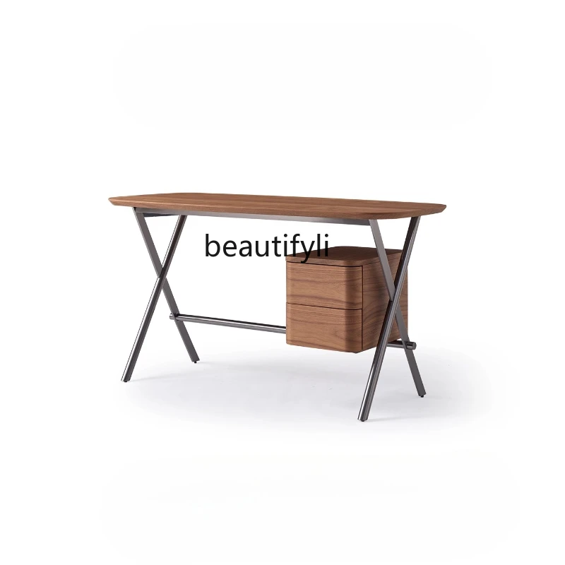 

Italian Minimalist Solid Wood Desk Home Study Simple Office Computer Desk Writing Desk