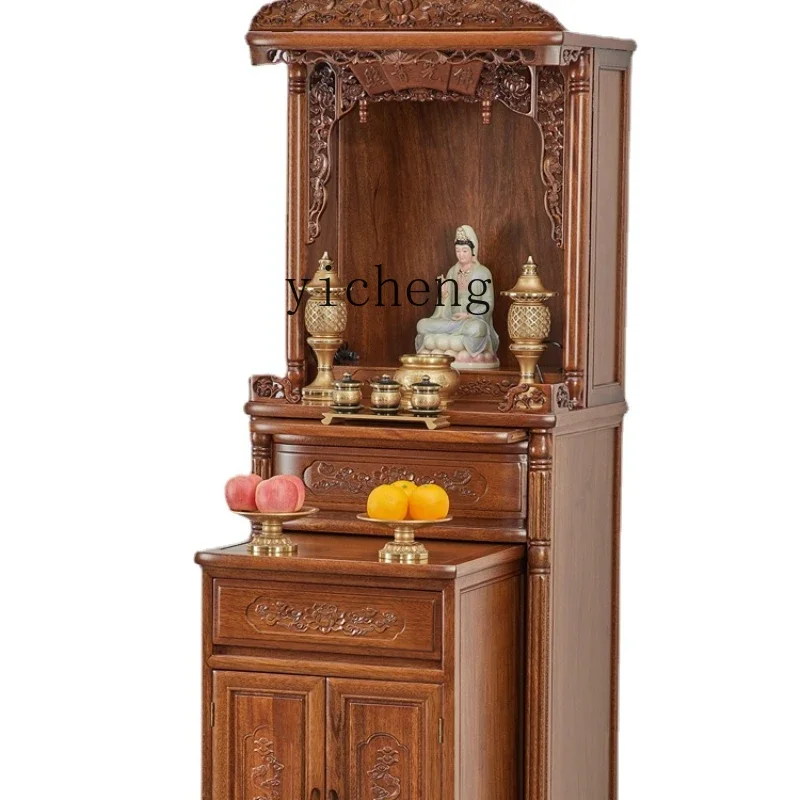 YY with Cabinet Buddha Cabinet Clothes Closet Living Room God of Wealth Altar Home Shrine Altar