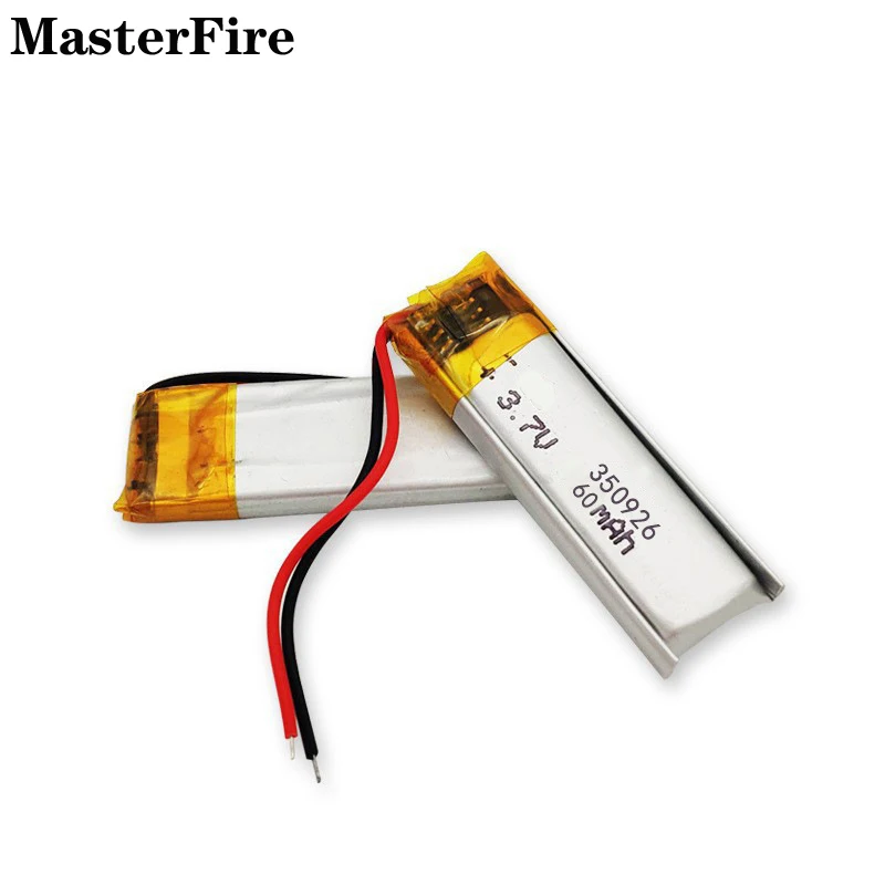 350926 60mah 3.7V Lithium Polymer Battery For Bluetooth Headset Wireless Mouse Smart Bracelet Rechargeable Li-polymer Batteries