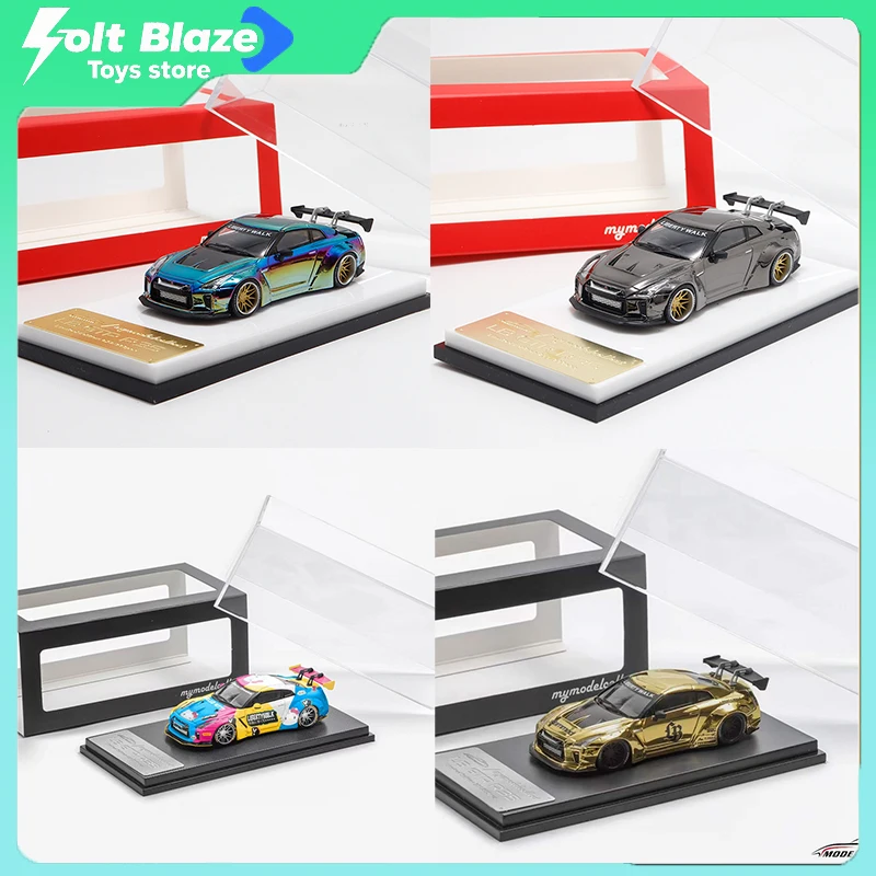 MC 1/64 Nissan GT-R R35 LB Widebody Modified Version Alloy Car Model Room Ornament Simulation Collection Cars Boy Birthday Gift